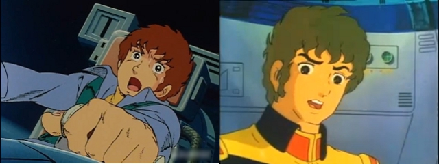 From Space Black Knight: Another closeup of Amuro... stealing the spotlight from Cas--er, Char.