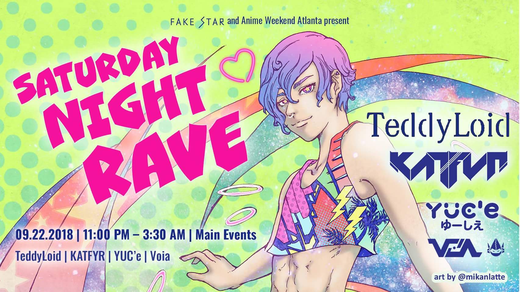 You are currently viewing Saturday Night Rave @ Anime Weekend Atlanta 2018