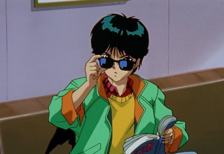 Yusuke from Yu Yu Hakusho feeling Gucci with those shades! 